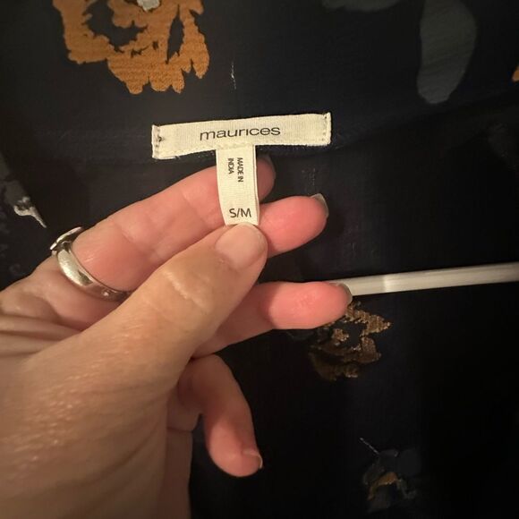 Maurices Navy Floral Kimono - Small/Medium - Picture 6 of 7